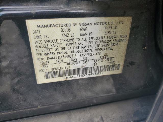 1N4AL21EX8N498813 - 2008 NISSAN ALTIMA 2.5 BLACK photo 13