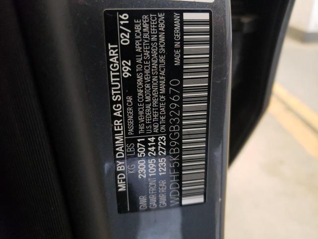 WDDHF5KB9GB329670 - 2016 MERCEDES-BENZ E 350 GRAY photo 12