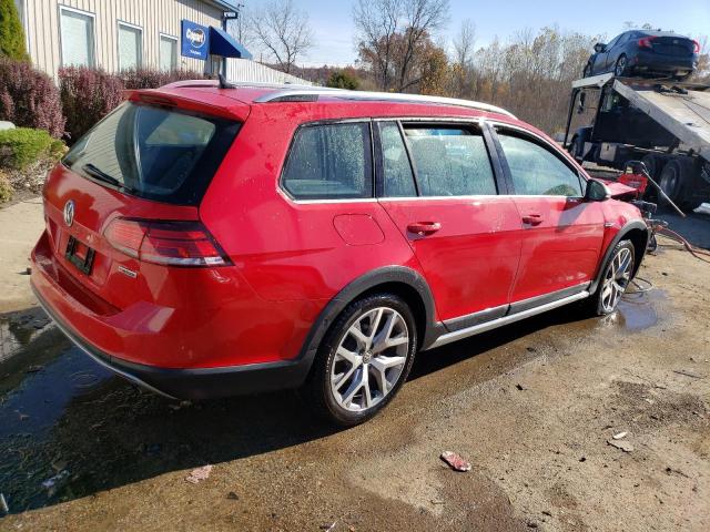 3VWH17AUXKM522786 - 2019 VOLKSWAGEN GOLF ALLTR S RED photo 3