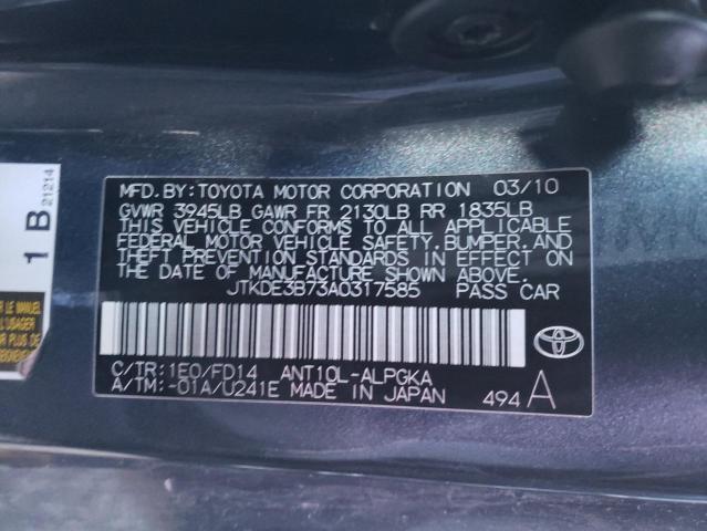 JTKDE3B73A0317585 - 2010 TOYOTA SCION TC 黑色 照片 13