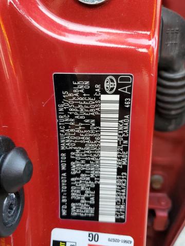 2T1BURHE5GC526013 - 2016 TOYOTA COROLLA L RED photo 13