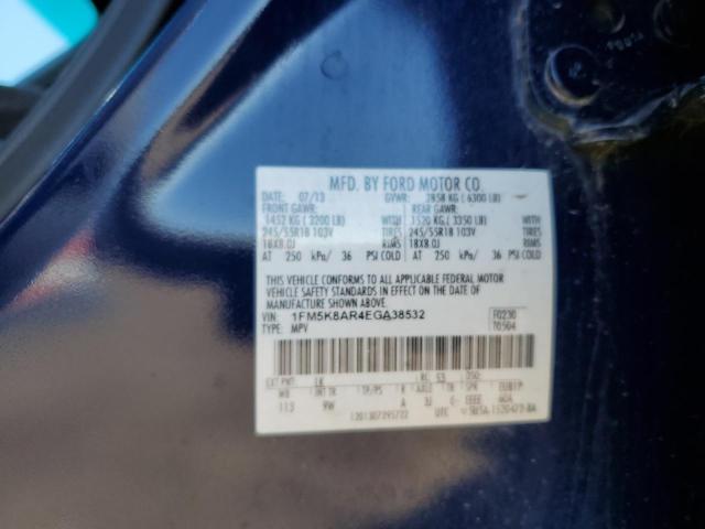 1FM5K8AR4EGA38532 - 2014 FORD EXPLORER POLICE INTERCEPTOR 蓝色 照片 13