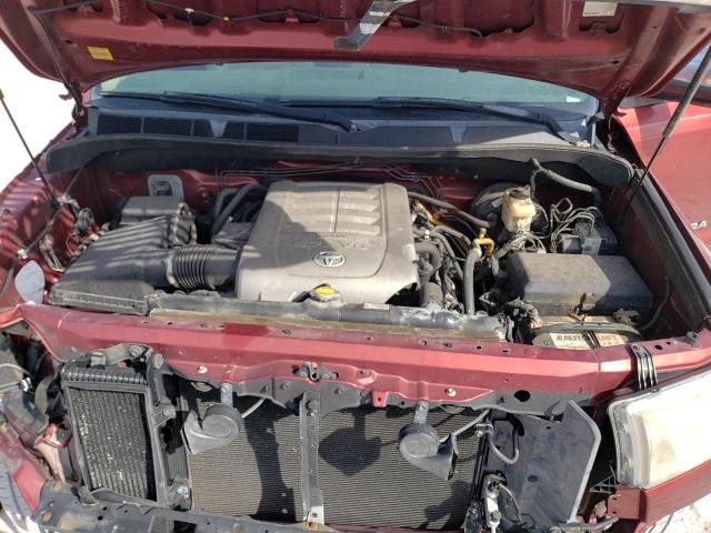 5TFFY5F11AX080742 - 2010 TOYOTA TUNDRA CREWMAX LIMITED RED photo 11