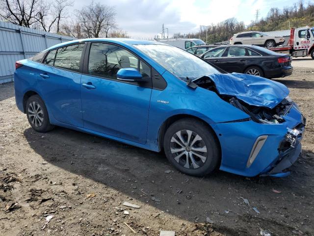 JTDL9MFU8M3029593 - 2021 TOYOTA PRIUS LE BLUE photo 4