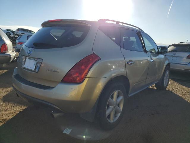 JN8AZ08W83W214873 - 2003 NISSAN MURANO SL GOLD photo 3