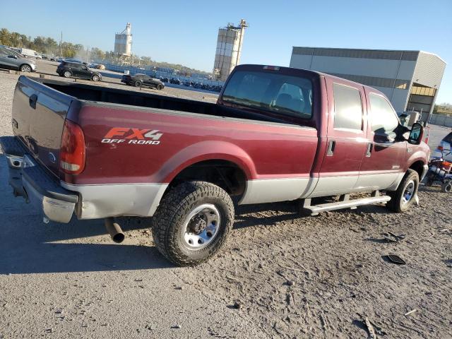 1FTNW21P24EE04535 - 2004 FORD F250 SUPER DUTY BURGUNDY photo 3