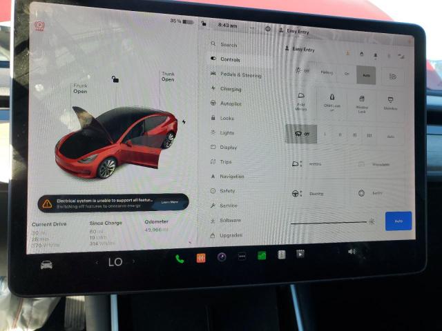 5YJ3E1EA2KF301069 - 2019 TESLA MODEL 3 RED photo 9