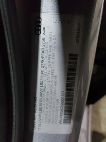 WAUHGAFC7GN001307 - 2016 AUDI A6 PRESTIGE ნაცრისფერი ფოტო 12