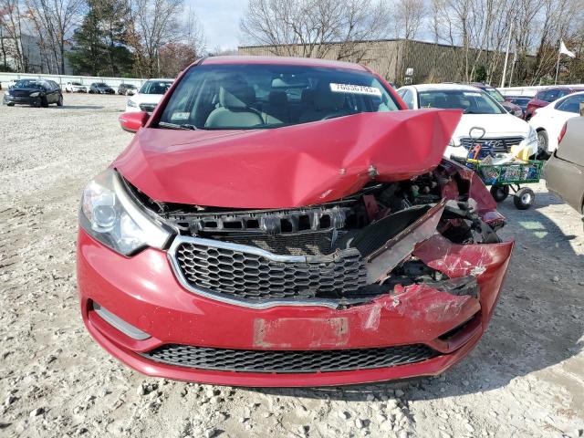 KNAFX4A69E5222768 - 2014 KIA FORTE LX RED photo 5