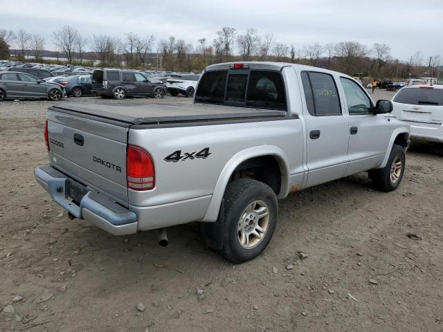 1D7HG38N84S508099 - 2004 DODGE DAKOTA QUAD SPORT SILVER photo 3