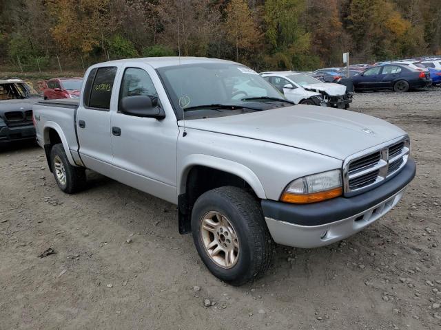 1D7HG38N84S508099 - 2004 DODGE DAKOTA QUAD SPORT SILVER photo 4