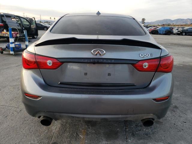 JN1BV7AP9EM679252 - 2014 INFINITI Q50 BASE GRAY photo 6