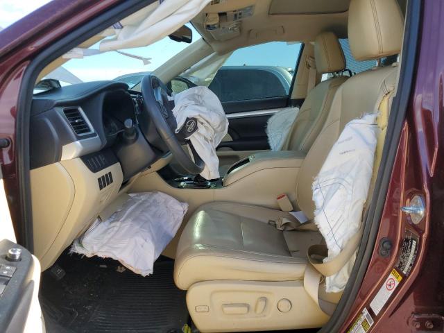 5TDJKRFH2GS329323 - 2016 TOYOTA HIGHLANDER XLE 红色 照片 7