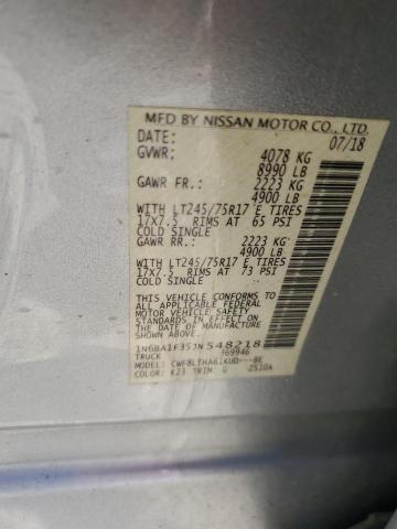 1N6BA1F35JN548218 - 2018 NISSAN TITAN XD S SILVER photo 12