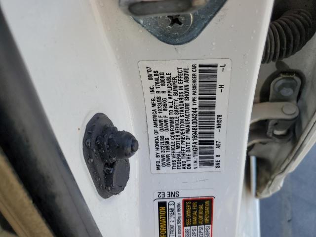 1HGFA16948L004244 - 2008 HONDA CIVIC EXL 白色 照片 13