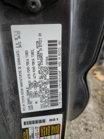 3TYSX5EN0NT015497 - 2022 TOYOTA TACOMA ACCESS CAB Графитовый фото 12