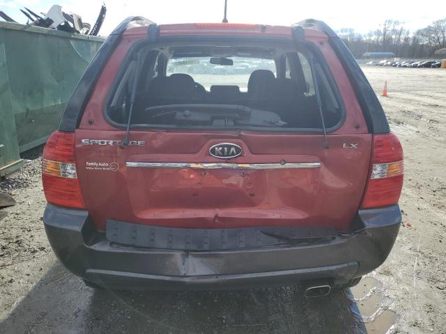 KNDJF724677418219 - 2007 KIA SPORTAGE LX RED photo 6