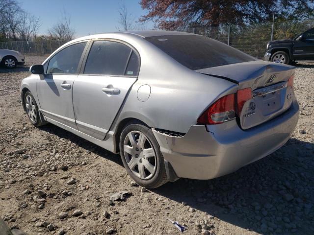 19XFA16559E051739 - 2009 HONDA CIVIC LX SILVER photo 2