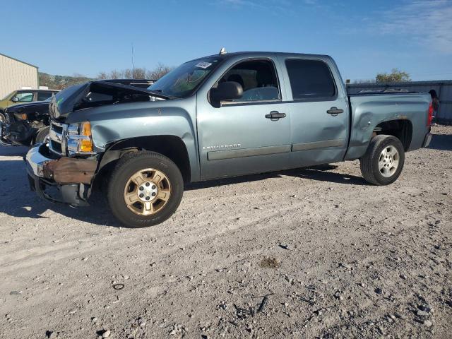 2GCEC13C471537882 - 2007 CHEVROLET SILVERADO C1500 CREW CAB BLUE photo 1