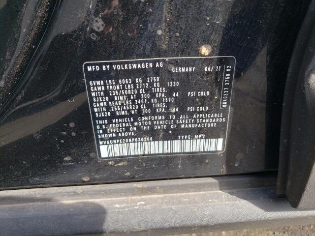 WVGUNPE20NP036206 - 2022 VOLKSWAGEN ID.4 PRO S 黑色 照片 13