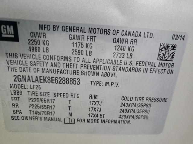 2GNALAEK8E6288853 - 2014 CHEVROLET EQUINOX LS TAN photo 13