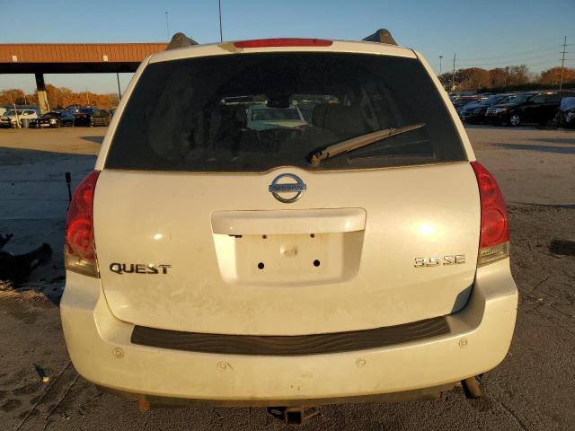 5N1BV28UX6N120361 - 2006 NISSAN QUEST S WHITE photo 6