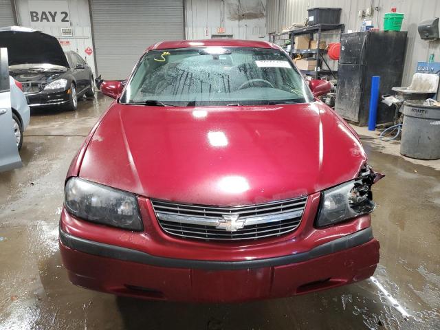 2G1WF52E159243272 - 2005 CHEVROLET IMPALA BURGUNDY photo 5