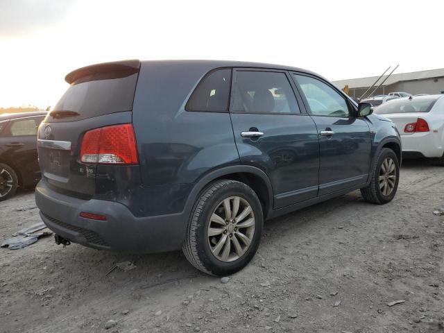 5XYKU4A20BG003756 - 2011 KIA SORENTO EX BLUE photo 3