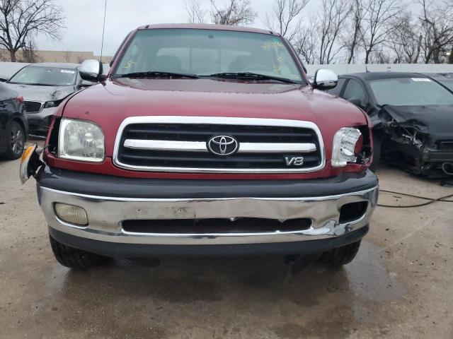 5TBRT3415YS033905 - 2000 TOYOTA TUNDRA ACCESS CAB მუქწითელი ფოტო 5