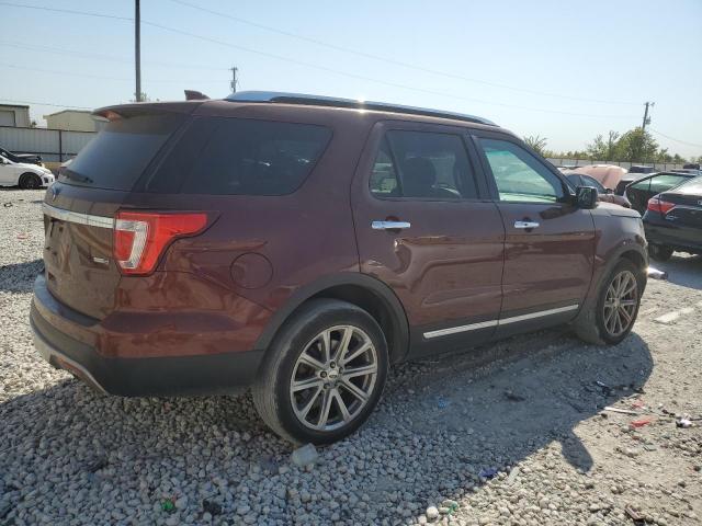 1FM5K8F83GGC90856 - 2016 FORD EXPLORER LIMITED BURGUNDY photo 3