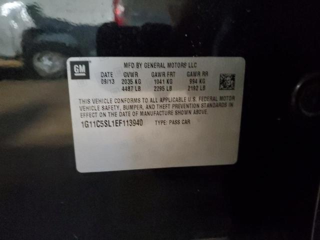 1G11C5SL1EF113940 - 2014 CHEVROLET MALIBU 1LT GRAY photo 12