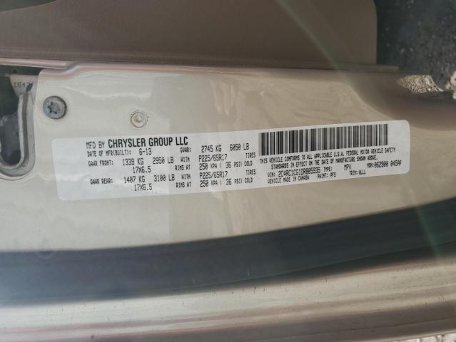 2C4RC1CG1DR805935 - 2013 CHRYSLER TOWN & COU TOURING L TAN photo 13