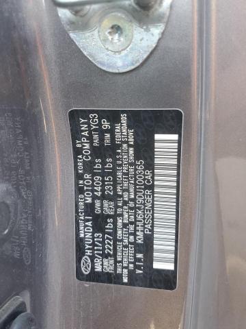 KMHHU6KJ9DU100365 - 2013 HYUNDAI GENESIS CO 3.8L GRAY photo 12