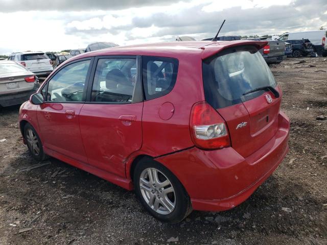 JHMGD38617S011227 - 2007 HONDA FIT S RED photo 2