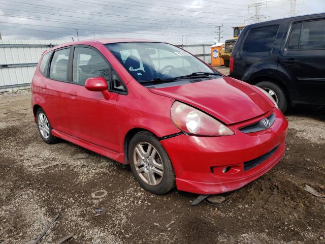 JHMGD38617S011227 - 2007 HONDA FIT S RED photo 4