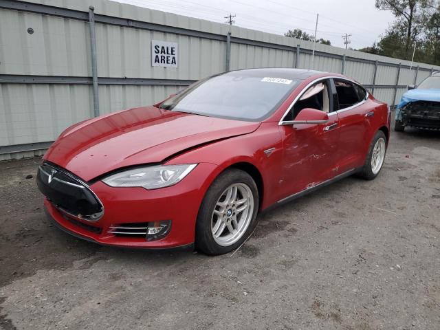 5YJSA1H18FFP70451 - 2015 TESLA MODEL S 85 RED photo 1