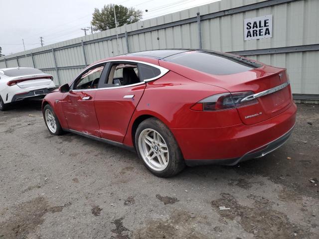 5YJSA1H18FFP70451 - 2015 TESLA MODEL S 85 RED photo 2