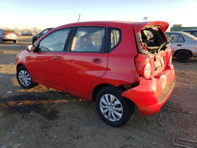 KL1TD66E89B610874 - 2009 CHEVROLET AVEO LS RED photo 2