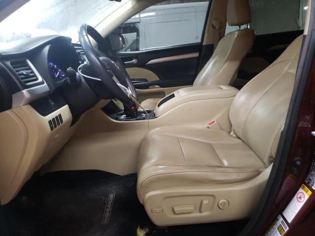 5TDJKRFH8FS221237 - 2015 TOYOTA HIGHLANDER XLE BURGUNDY photo 7