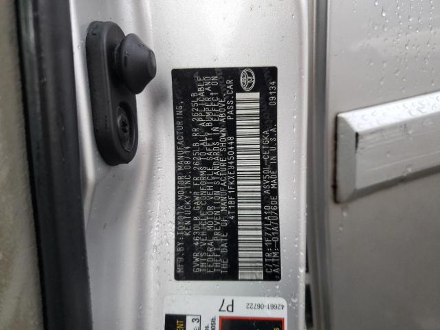 4T1BF1FKXEU450448 - 2014 TOYOTA CAMRY L SILVER photo 12