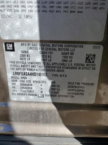 LRBFXASA4HD146163 - 2017 BUICK ENVISION PREFERRED BEIGE photo 12