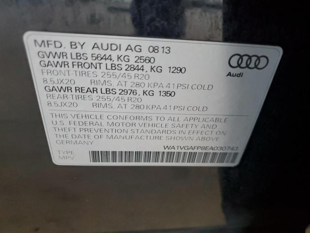 WA1VGAFP8EA030743 - 2014 AUDI SQ5 PRESTIGE BLACK photo 13