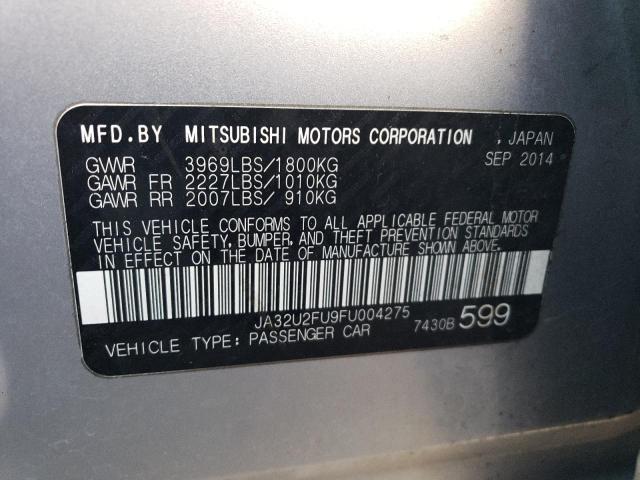 JA32U2FU9FU004275 - 2015 MITSUBISHI LANCER ES SILVER photo 12