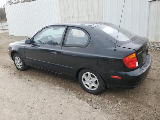 KMHCF35C54U313829 - 2004 HYUNDAI ACCENT L BLACK photo 2