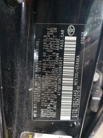 4T1BF30K75U085831 - 2005 TOYOTA CAMRY LE BLACK photo 12