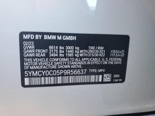 5YMCY0C05P9R56637 - 2023 BMW X6 M WHITE photo 12