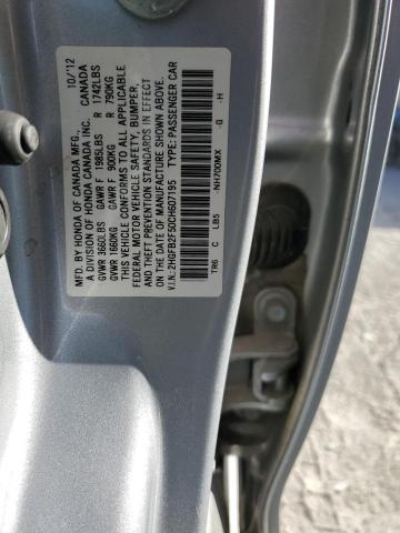 2HGFB2F50CH607195 - 2012 HONDA CIVIC LX SILVER photo 12