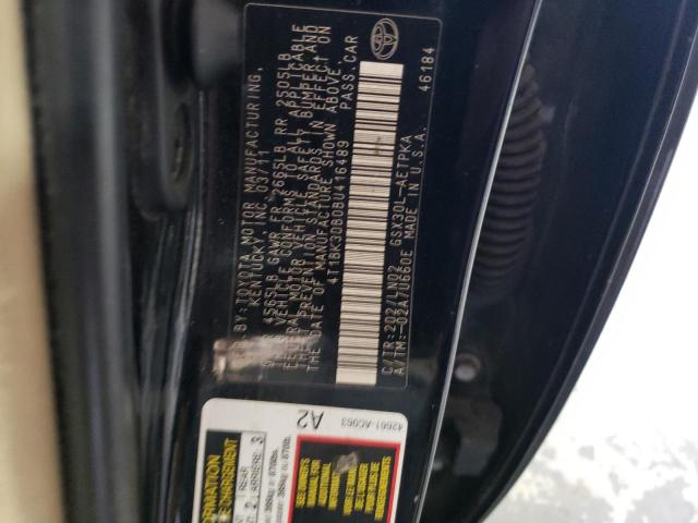 4T1BK3DB0BU416489 - 2011 TOYOTA AVALON BASE 黑色 照片 12