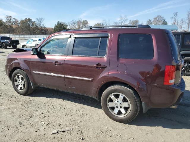 5FNYF3H99AB012222 - 2010 HONDA PILOT TOURING BURGUNDY photo 2