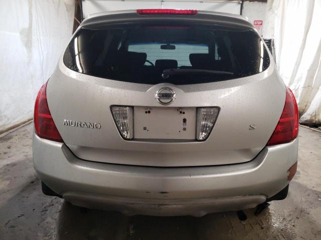 JN8AZ08T55W311084 - 2005 NISSAN MURANO SL SILVER photo 6